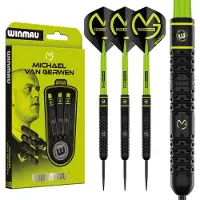 Winmau MvGerwen - Steeltip dartpijlen - 21g - groen zwart
