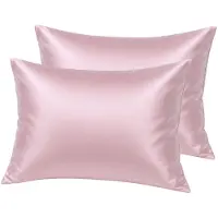 Droomtextiel Kussenslopen Katoen Satijnen Roze 60 x 70 cm - Set van 2 - Anti allergeen - Huidverzorging - Haarverzorging - Hoogwaardige Kwaliteit - Super Zacht
