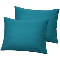 Droomtextiel Kussenslopen 60x70 cm Petrol Set Van 2 Stuks - Hotelkwaliteit - 100% Hoogwaardige Katoen