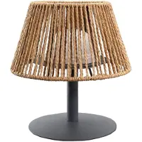 Lumisky Snoerloze tafellamp - LUMISKY - STANDY MINI RAFFY - H22 cm - Natuurlijk raffia - Warm wit en witt...