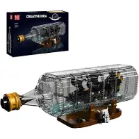 Mould King 10065 Black Pearl in a Bottle: Een schip in een fles