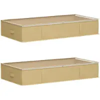 vidaXL Opbergdoos met transparant bovenraam 2 st Nonwoven stof 64,8 L