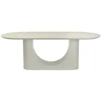 Giga Meubel Eettafel Motala - Ovaal Off White Betonlook - 240x100x76cm