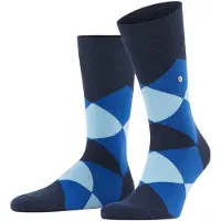 Burlington Clyde gedessineerd katoen sokken heren blauw - maat 40-46