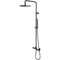 Omnires Y - Doucheset met thermostaat, diameter 25 cm, grafiet Y1244SUGR