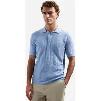 No-excess Pullover Short Sleeve Polo Relief Blue XL