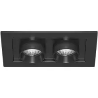 Beneito Faure Mini Oxo Rect, inbouwspots met 2 LED-lampen, 12W, 42° lichtbundel, kleurtemperatuur: 2700 K/3200 K/4000 K, matzwart - , technische verlichting