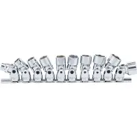 Bgs Dopsleutel + dopmoer, Kruiskoppeling dopsleutelset, zeskant 10 mm (3/8") aandrijving 10 - 19 mm 10 stuks.