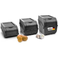 Novaliv groenteboxen, aardappelboxen, voorraadcontainers van 3,5 liter tot 9 liter (anthraciet, 1 set bestaande uit 3,5 liter + 5 liter + 9 liter)
