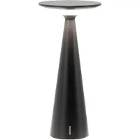 Zafferano Damina - Oplaadbare LED-tafellamp, touchdimmer, 8 uur batterijduur, IP65 - Draadloos, zwarte aluminium afwerking