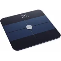 Heinner Slimme Personenweegschaal – Maximaal 180 kg – Bluetooth – MovingLife-app – Meting van Lichaamsvet en Hydratatie – LCD-display – Glazen Platform – Zwart