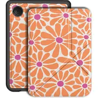 IMoshion Design Vouwbare Bookcase voor de Kobo Clara Colour / BW - Orange Flowers Connect