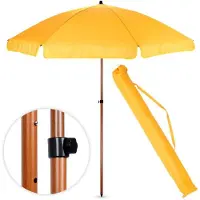 Ambiance Opvouwbare tuinparasol - - 200 cm diameter - UPF 50+ - Geel - Verstelbare hoogte - RVS structuur