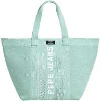 Pepe Jeans Handtas 'Knit Winslow' aqua / wit
