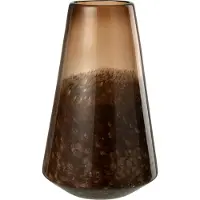 J-Line vaas kegel glas large - donkerbruin - 23 cm - 39,5 cm