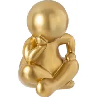 J-Line Marcel assis chaux figurine goud - 25 x 23 x 36 cm