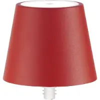 Zafferano Poldina STOPPER LED-lamp van , oplaadbaar en draagbaar, rode kleur met batterijduur tot 12 uur