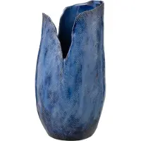 J-Line vaas Thibault blauw - keramiek - 24 x 46 cm