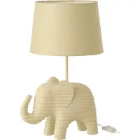 J-Line tafellamp gestreept polyresin beige - 31 x 26 x 48 cm