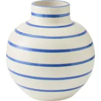 J-Line vaas keramiek blauw/wit - 28 x 26 cm