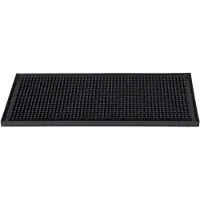 Buddy's Buddy´s Bar - Barmat, 30 x 15 cm, h: 1 cm, afdruipmat, droogmat voor servies, snel drogen van glazen, kunststofmat, zwart