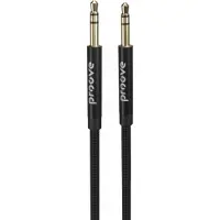 Proove Weft AUX Kabel 3.5mm – 1 Meter – Nylon Gevlochten – Verwardingsvrij – Zinklegering Connectoren – Zwart – Geschikt voor Auto en Dagelijks Gebruik