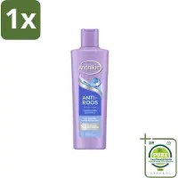 Andrélon 1 x – Shampoo – Anti Roos – 250 ml - Roos Haar - Roos Hoofdhuid - Anti-roos Shampoo - Menthol Shampoo - Vitamine B3 Shampoo