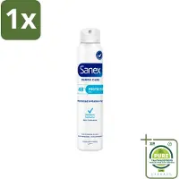Sanex 1 x – Deodorant Spray – Dermo Protector – 200 ml - Huidbescherming - Zweetbehandeling - Geurverwijdering - Hypoallergeen - PH-balans