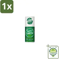Happy Earth 1 x – Deodorant Roll-On – 100% Natuurlijk Bergamot Cedarwood – 75 ml - Bergamot - Cederhout - Natuurlijke Deodorant - Roll-on Deodorant - 24 Uur Bescherming