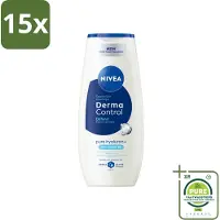 Nivea 15 x – Showergel – Derma Control Defend – 250 ml - Grootverpakking - Douchegel - Huidbescherming - Huidbarrière - Vitamine E - Mild Reinigen