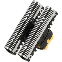 24hShop 1x mesblok, 1x dubbele scheerfolie met frame, compatibel met Braun Contour 5735, 5736, 370, 380, 390cc, 5738, 5739 scheerapparaten – combipakket zwart