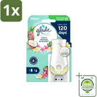 Glade 1 x - Houder Elektrische Olie - Exotic Tropical Blossoms - Zonder Navulling - Luchtverfrisser - Geurverspreider - Sense & Spray - Pure Clean Linen - Frisse Geur