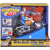 Bandai - Stuntman Stu - Nitro Boost Motorfiets - Stunt Speelgoed - Stuntfiguur Inbegrepen - Crash Game met Voertuig en Accessoires - Speelgoed voor Kinderen van 4+ - COSS8201