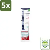 Parodontax 5 x - Tandpasta - Tandvlees+Gevoeligheid & Adem - Whitening - 75 ml - Grootverpakking - Tandvlees - Gevoeligheid - Adem - Witte Glimlach - Tandpasta