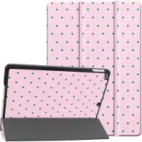 IMoshion Design Trifold Bookcase voor de Apple iPad 9 (2021) 10.2 inch / iPad 8 (2020) 10.2 inch / iPad 7 (2019) 10.2 inch - Happy Dots