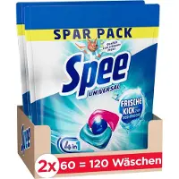 Spee - Power Caps Fresh Kick - Wascapsules - 120 Wasbeurten - 2 x 60 Capsules - Voordeelverpakking