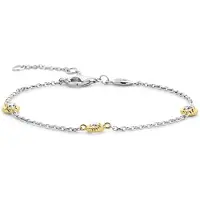 Ti sento Dames Armband - 925 zilver - Zirkonia met geel verguld - 23027ZY