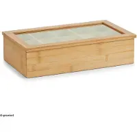 Zeller Houten theedoos Zeller Present 6 of 10 vaks