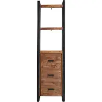 Profijt Meubel - Boekenkast Newhaven - Mangohout - Bruin - 200 cm hoog - 55 cm breed