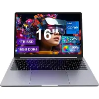 Ninkear 2026 Laptop Tablet N16 Pro - 16 inch, 2.5K resolutie, Intel Core i7-12700H, WiFi 6, 16GB RAM, 1TB SSD, Windows 11, 2-in-1 koelsysteem computer