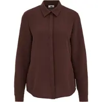 We fashion - Dames blouse met fijne structuur - Regular fit - Roestbruin - Maat: XXXL
