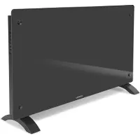 Vonroc Luxe Elektrische kachel – Convector - Glazen paneel – 1250W/2500W - Grijs| WIFI