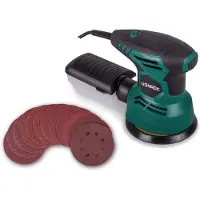 Vonroc Excentrische schuurmachine 300W | Incl. stofopvangbox en schuurpapier