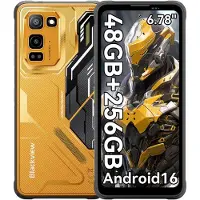 Blackview FORT 5 - Robuuste Smartphone - 4G - 36GB RAM - 256GB ROM - 6.78 inch 120Hz - Robuuste Telefoon - Nachtzicht - Android 16 - NFC - GPS - Geel
