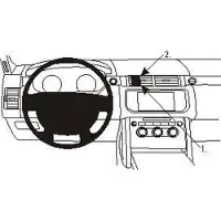 Brodit ProClip houder geschikt voor Land Rover Range Rover 2013-2018 Center mount