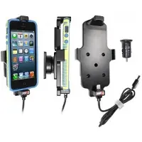Brodit actieve houder met autolader/USB kabel voor Apple iPhone 5 - met skin