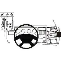 Brodit ProClip houder geschikt voor Scania P-Serie 2005-2017 / R-Serie 2005-2009 Angled mount, Hoog
