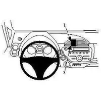 Brodit ProClip houder geschikt voor Honda Fit / Jazz 2009-2014 Center mount