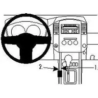Brodit ProClip houder geschikt voor Nissan King Cab/Navara 2011-2015 Console mount, Links
