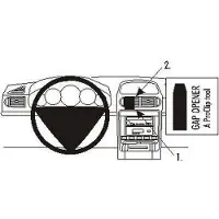 Brodit ProClip houder geschikt voor Porsche Cayenne 2003-2010 Center mount